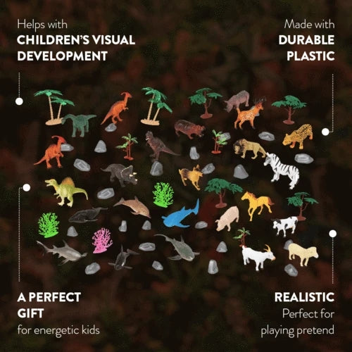 Ensemble Monde des Animaux [60 Pièces]