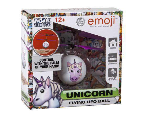 World Tech Toys Emoji Unicorn IR UFO Heli Bal-Heli Ball-Phooqy