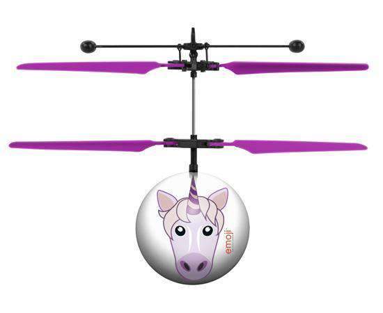 World Tech Toys Emoji Unicorn IR UFO Heli Bal-Heli Ball-Phooqy