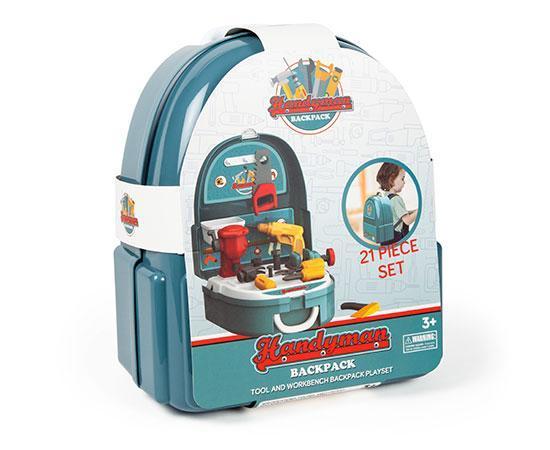 World Tech Toys Handyman Backpack 21-Piece Tool and Workbench Playset-Playset-Phooqy